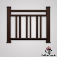 Декоративные заборы Holzdorf, вариант сборки №2, цвет коричневый в Курске